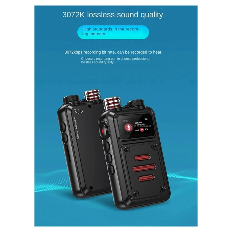 【Superdeals】F33 32GB Professional Mini Digital Voice Recorder Smart Sound Activated Ditach Espia DSP Noise Reduce 3072Kbps MP3