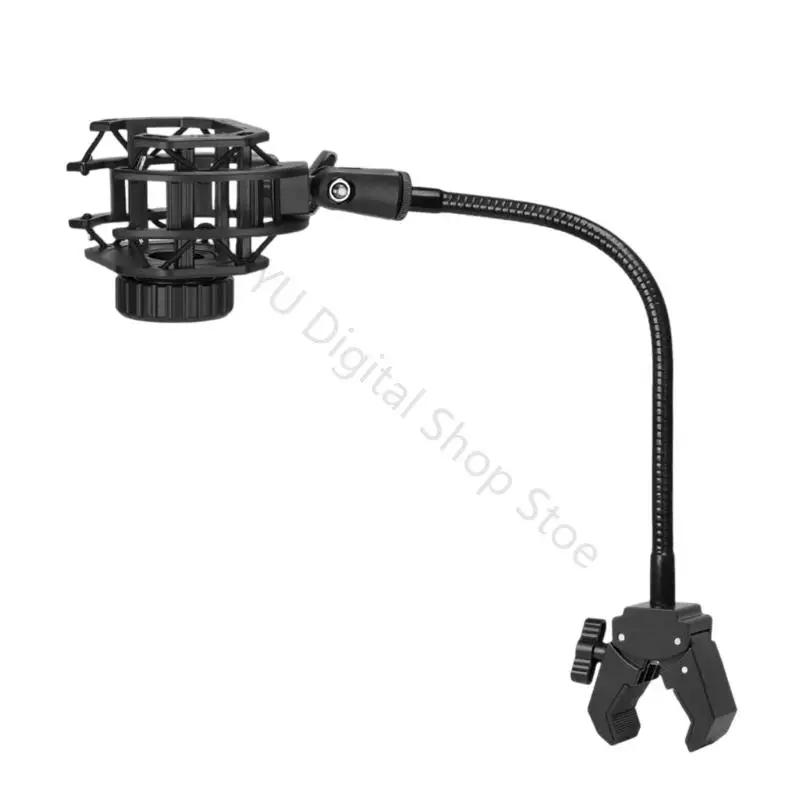 96BA Clamp-On Recording Mount with Flexible Neck, Knob-Adjusted Attachment, and a Single Stand Included in the Package