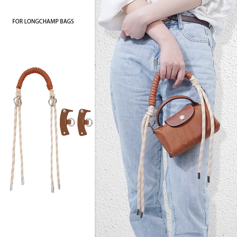 New Bags Hand Strap For longchamp Mini Bag Woven Strap Bags Transformation Bags Accessories Short Strap