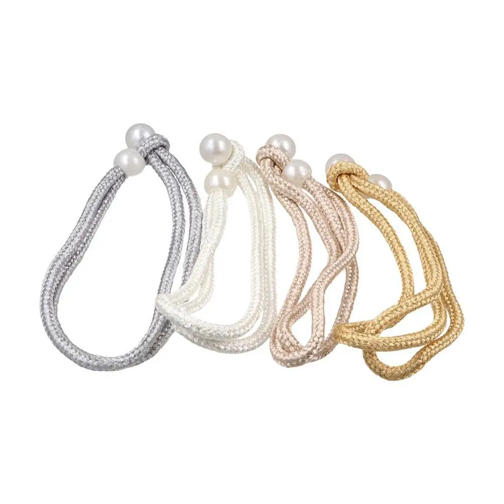 Small Pearl Pearl Curtain Clip Pull-Out Tie With Strap Curtain Holders Installation-free Adjust Length Freely Pearl Rope Home