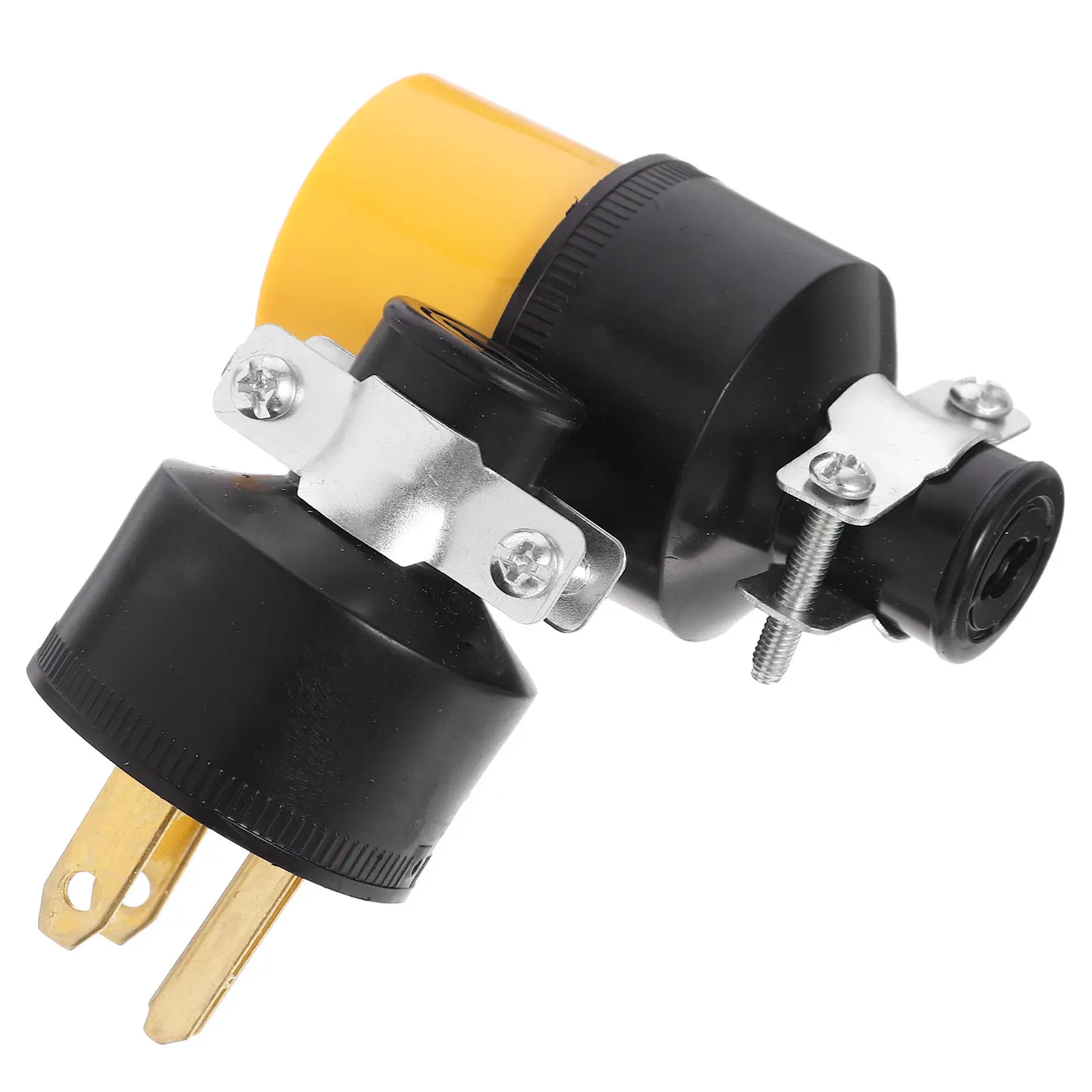 1Set Extension Cord End Grounding Replacement Connector Male Female Electrical Plug Connector Replacement for Extension Cord
