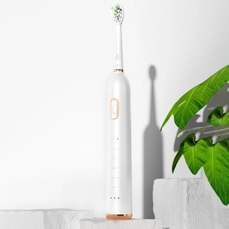 Electric Toothbrush USB Rechargeable Powerful Electric Toothbrush with 5 Modes Whitening Toothbrushes for Adults