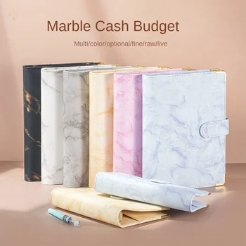 Classeur de Budget A5 rechargeable à 6 anneaux en Faux cuir, couverture de classeur pour carnet de notes pour papier de remplissage A5, classeur de planificateur personnel à feuilles mobiles