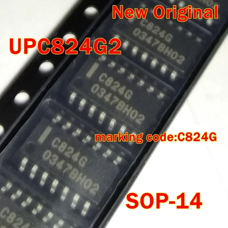 

UPC824G2 SOP14 New and Original General Purpose operational amplifiers marking code C824G
