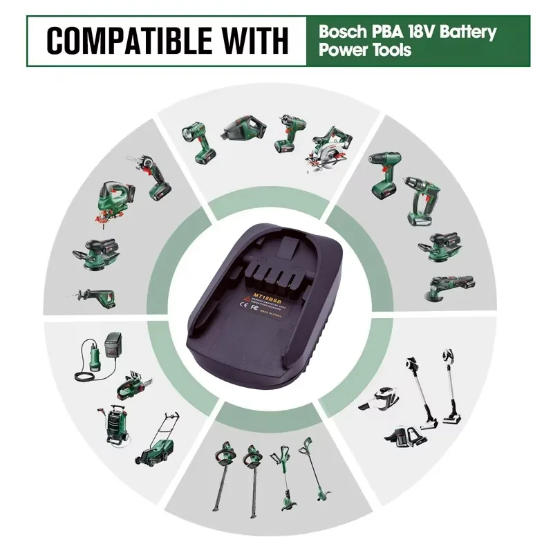 ALASICKA MT18BSB محول البطارية لماكيتا 18 فولت BL1830 BL1860 BL1850 BL1840 BL1820 تحويل إلى لأدوات كهربائية ليثيوم Bosch PBA