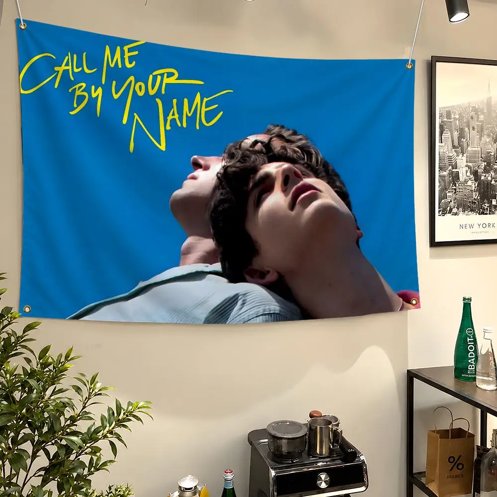 Movie Call Me by Your Name Elio Oliver Flags Wall Hanging Flag Banners For Birthday Parties Outdoor Bedroom Dorm Room Decor