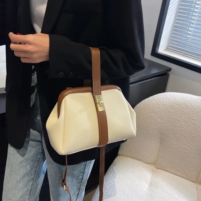 2026 New Fashion Women's Handbag Color-blocked Tote Bag Versatile Crossbody Bags for Women Luxury Designer Small Bags