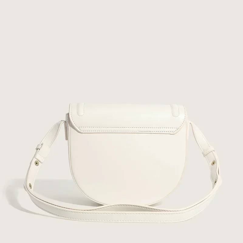 Semi Rodada Saddle Bag com temperamento versátil, um ombro Crossbody Underarm Bag, Retro Textura Bolsas e Bolsas, Nicho