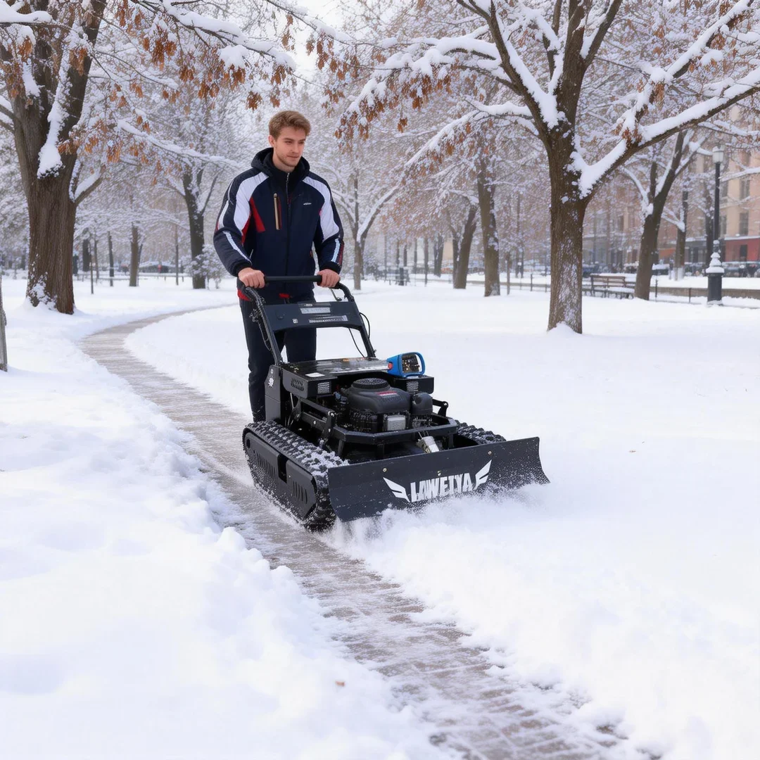 

Customized Factory Direct Remote Control Lawn Mower Adjustable Cutting Width LONCIN 452CC Engine Free Snow Shovel