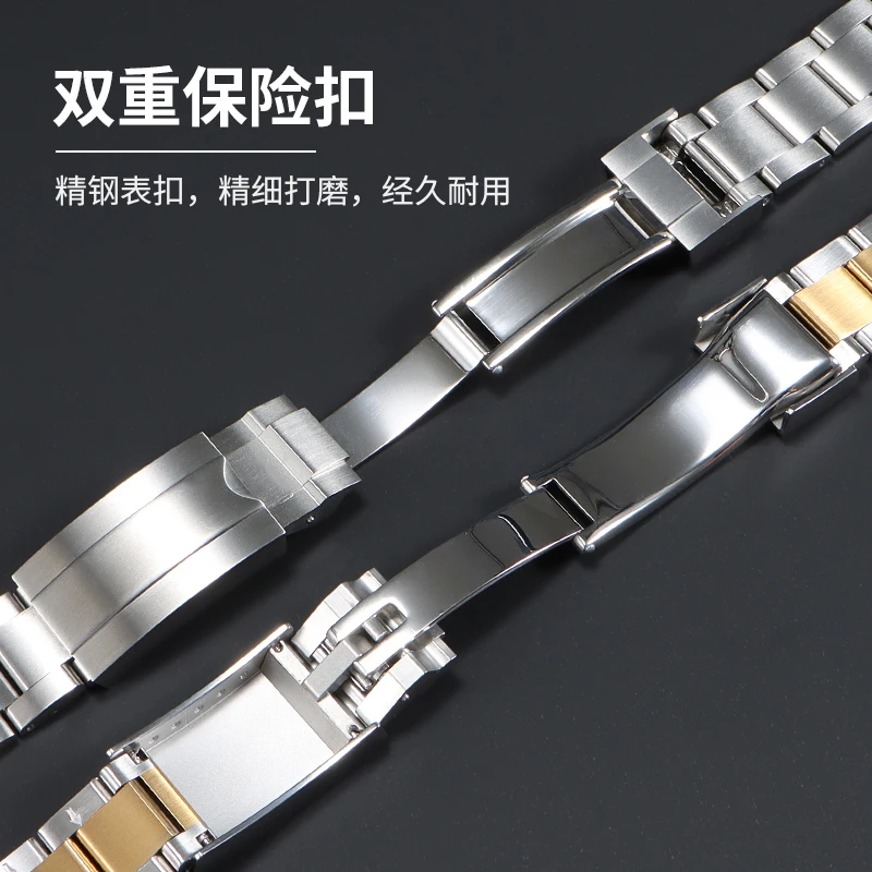 Compatible with Men's Solid Premium Stainless Steel Bracelet for Rolex: Daytona, Black/Green Submariner, Datejust, Panda Daytona