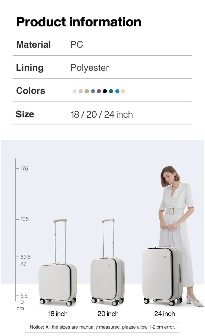 Valigia Rigida In Alluminio Con TSA – Bagaglio A Mano 20 Pollici – Superficie Texture – Colore Argento Moderno