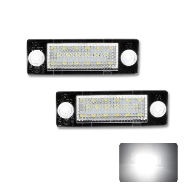 2Pcs/Set Car LED License Plate Number Light For VW Golf Plus Passat B6 Candy Jetta/Syncro Touran Transporter T5