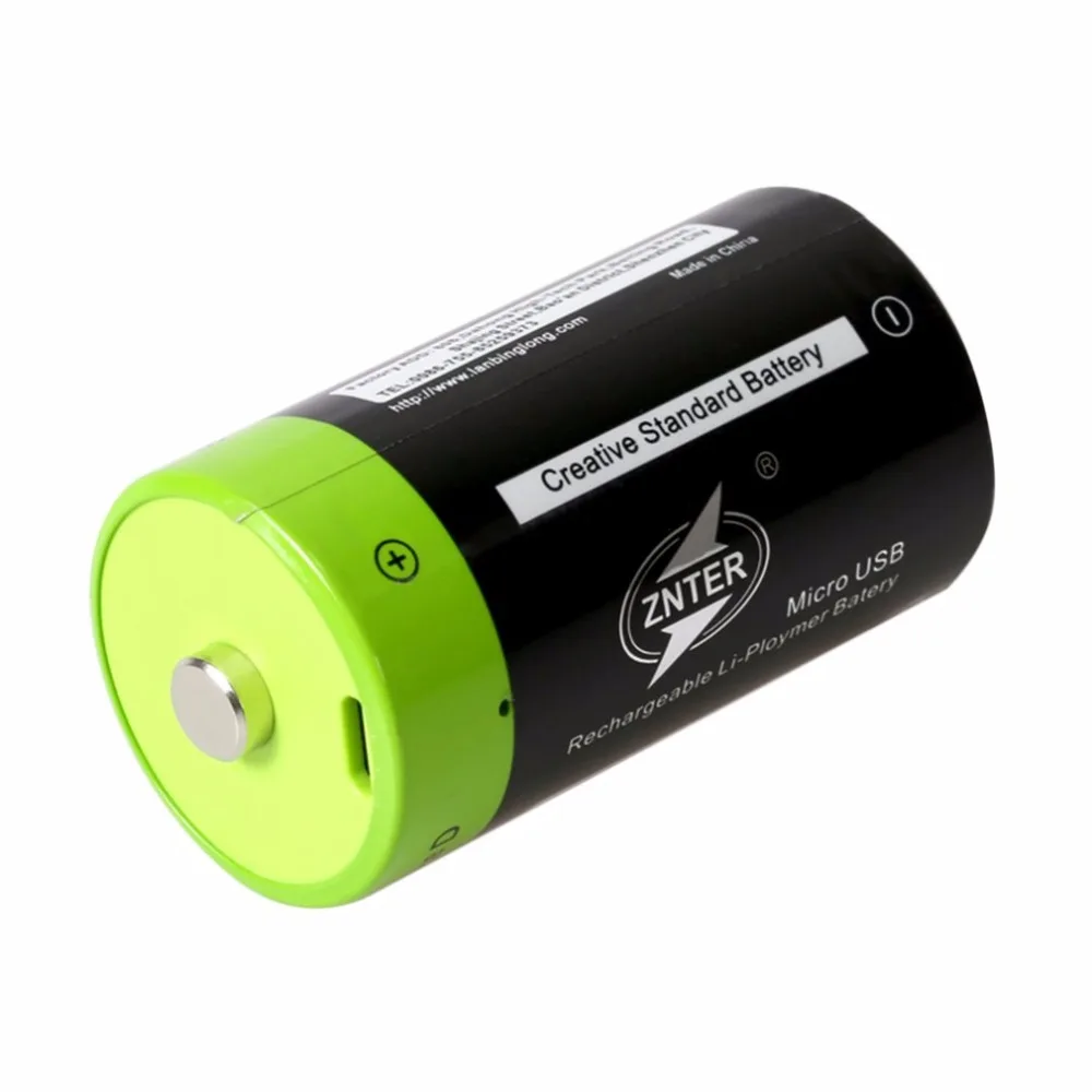 100% ZNTER 1.5V 4000mAh rozmiar D akumulator do ładowania przez Micro USB akumulatory D Lipo LR20 bateria do dron z aparatem RC akcesoria