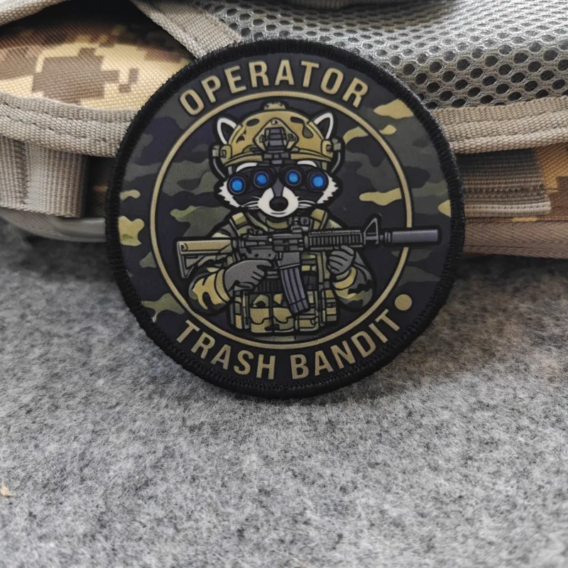 2026 New Patches, Trash Bandit Morale Badges, For Clothing, Hats, Backpacks, etc., Hook and Loop
