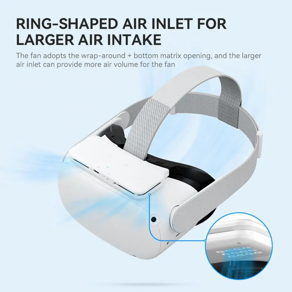 VR Cooling Fan Useful Lightweight VR Cooler VR Headset Active Ventilation Fan Face Cover