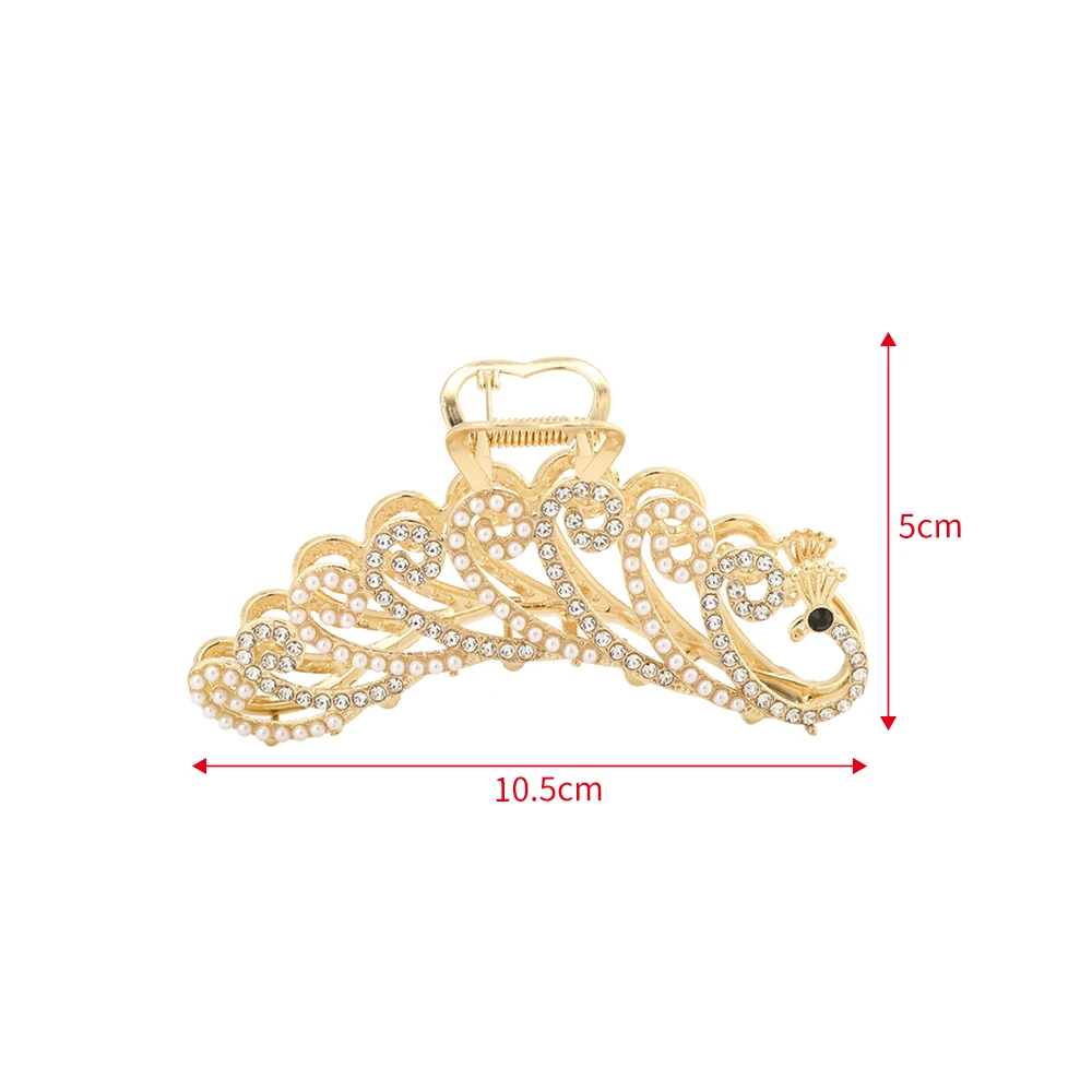 2023 New Elegant Gold Hollow Geometric Metal Hair Claw Vintage Hair Clips For Women Barrette Hairpin Hair Crab Hair Accessories