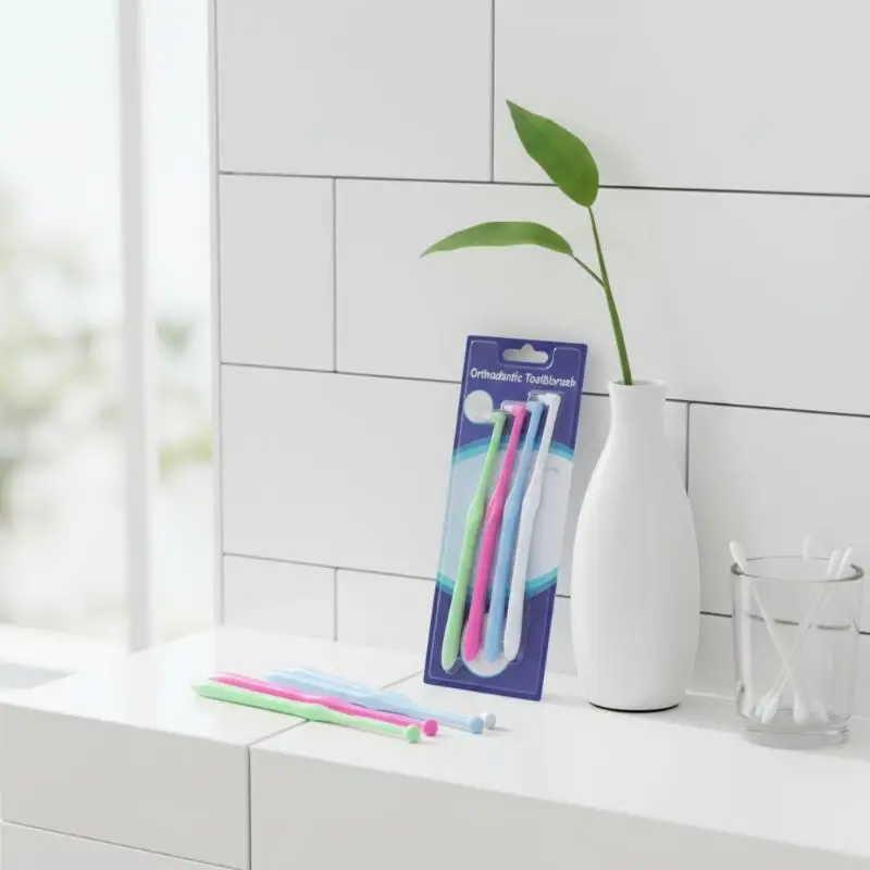 

Набор из 4 межзубных щеток с одной щетинкой для мягкой чистки зубов, для брекетов, для ухода за полостью рта, для ежедневного домашнего использования