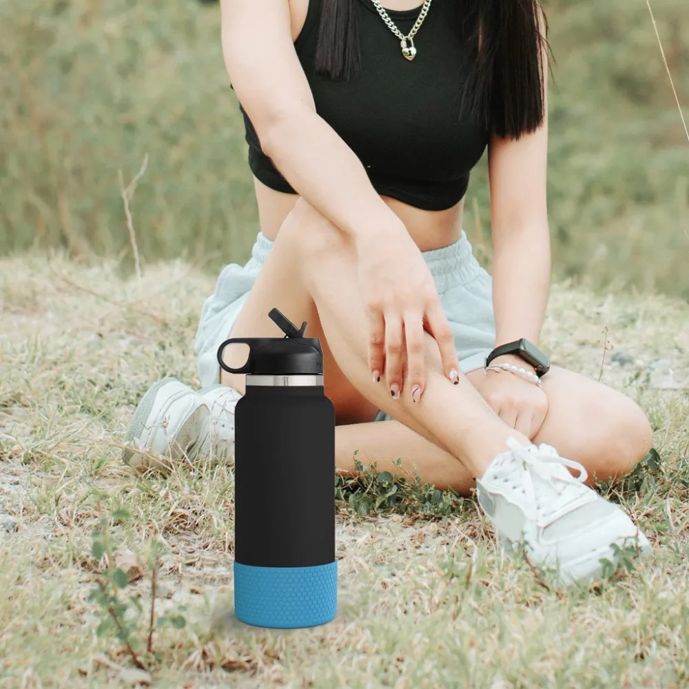 For Aquaflash HydroFlask And More 12-40 oz Anti-Slip Bottle Bottom Sleeve  Cover Hexagon Texture Water Bottle Pad Protective Case - AliExpress 15
