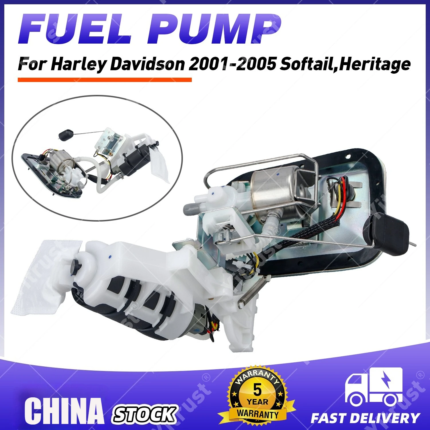 

HIGH QUALITY WHB Fuel Pump Assembly OIL PUMP for Harley Davidson Softail Heritage Fat boy 2001-2005 2002 2003 2004 75132-01D