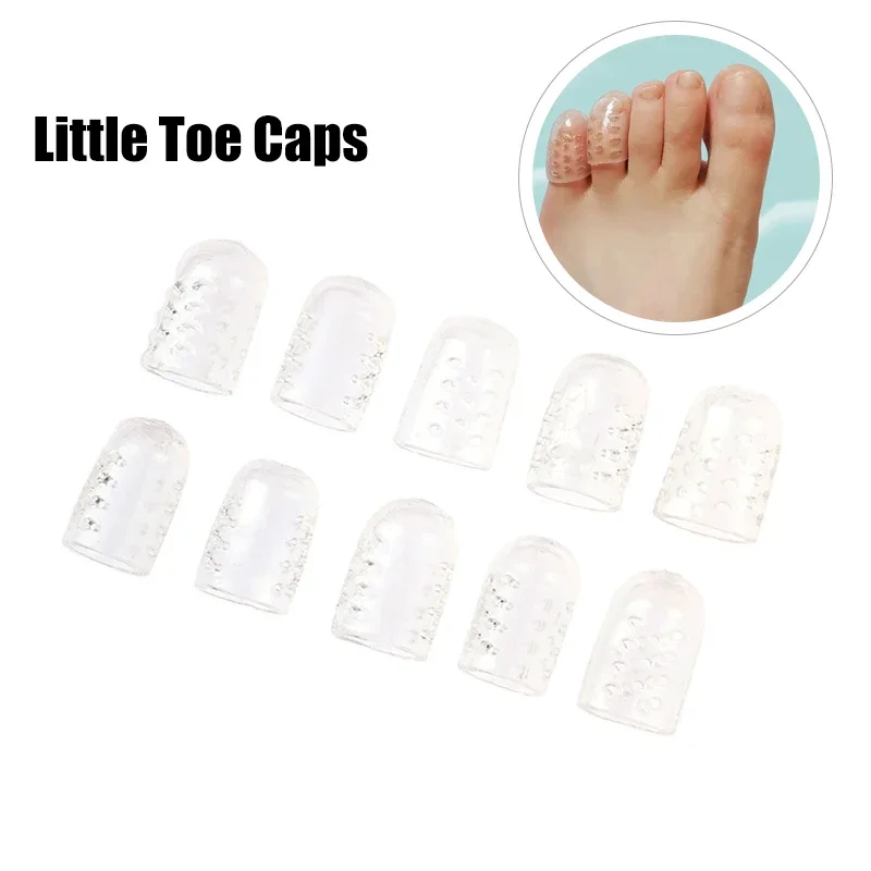 10x Silicone Toe Caps Protectors Anti-Friction Breathable Toe Covers Prevents Blisters Bunion Corrector Foot Care Pedicure Tools