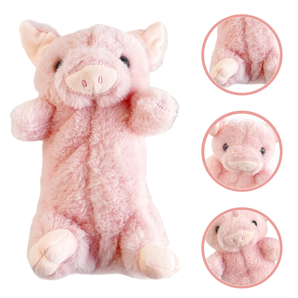 Pig Pencil Case Adorable Bag Multi-function Plush Carrying Storage Pouch Cute Decorative