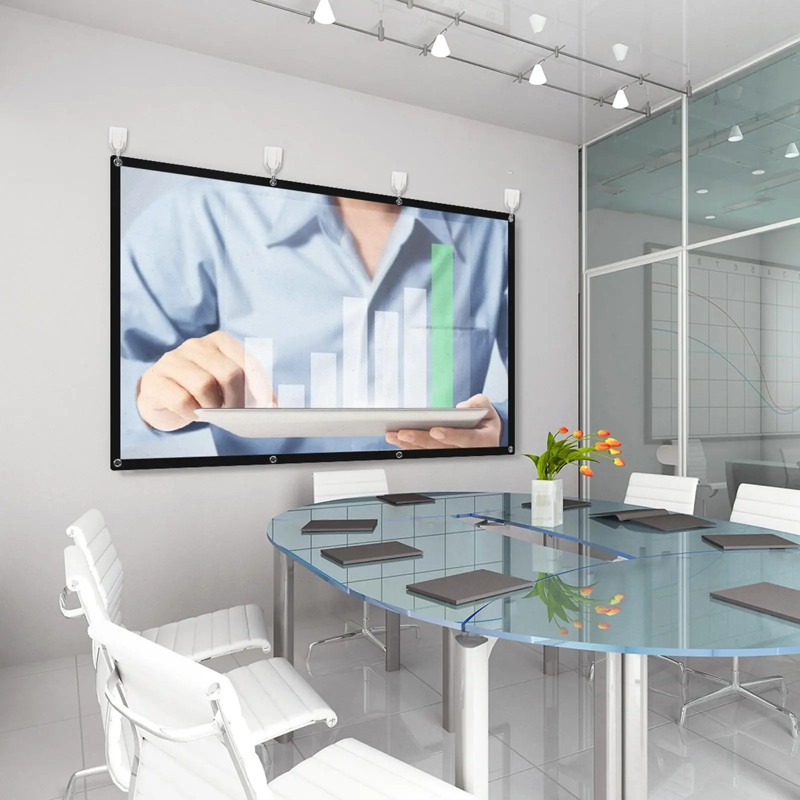 Аксессуары для портативного проектора, экран для театрального проектора, складной, легкий, высокое качество изображения