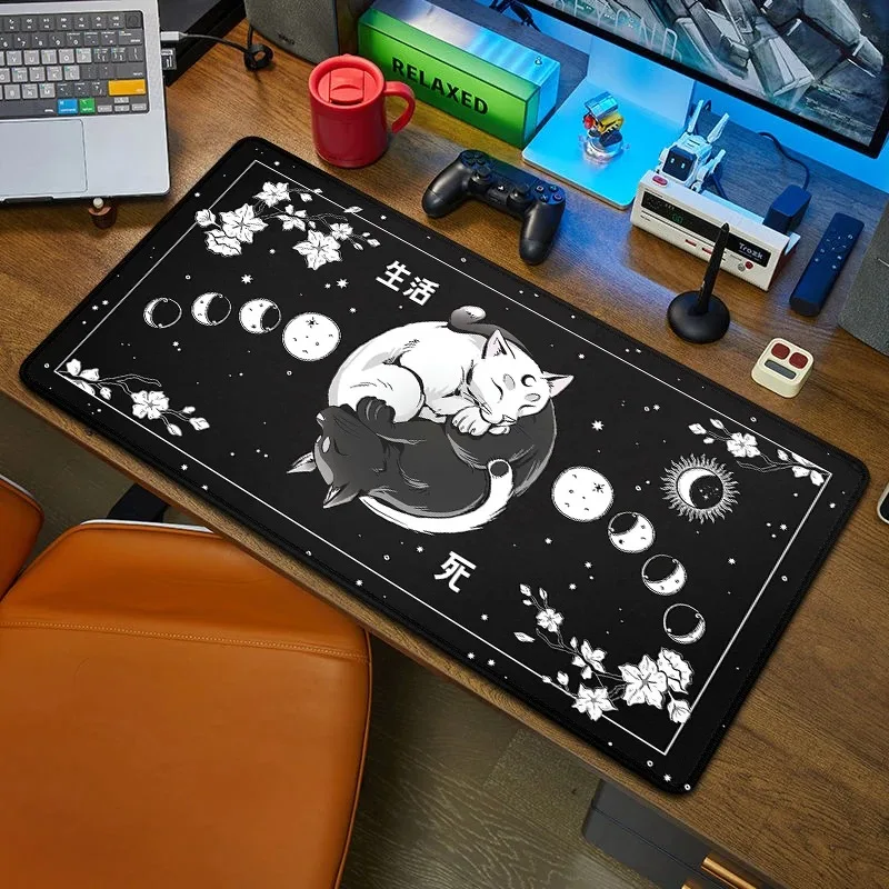 

cute Cat Mouse Pad Large Computer Office Game Table Mats XXL Rubber Anti-slip HD Gaming Keyboard Mousepads 900x400mm Desk Mat