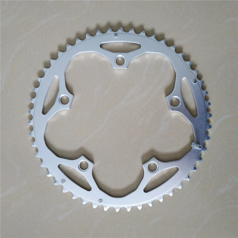 Road Bicycle Chainwheel 130BCD 50T 39T Chainring Sprocket Silver Double System Plate Folding Bike Chain Wheel  Crank 6-10 Speed view 3
