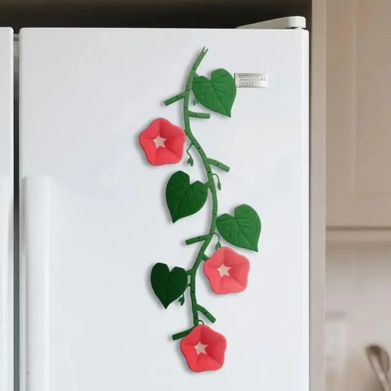 Artistic Climbing Vine Morning Glory Set With Articulated Stem For Personalizing Kitchen Or Workspaces Decors M4YD