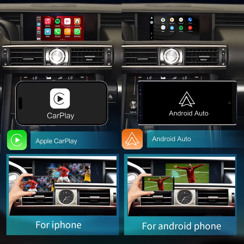 Wireless CarPlay for Lexus IS 2014-2020, with Android Auto MirrorLink  AirPlay Car Play USB Functions,Plug and Play