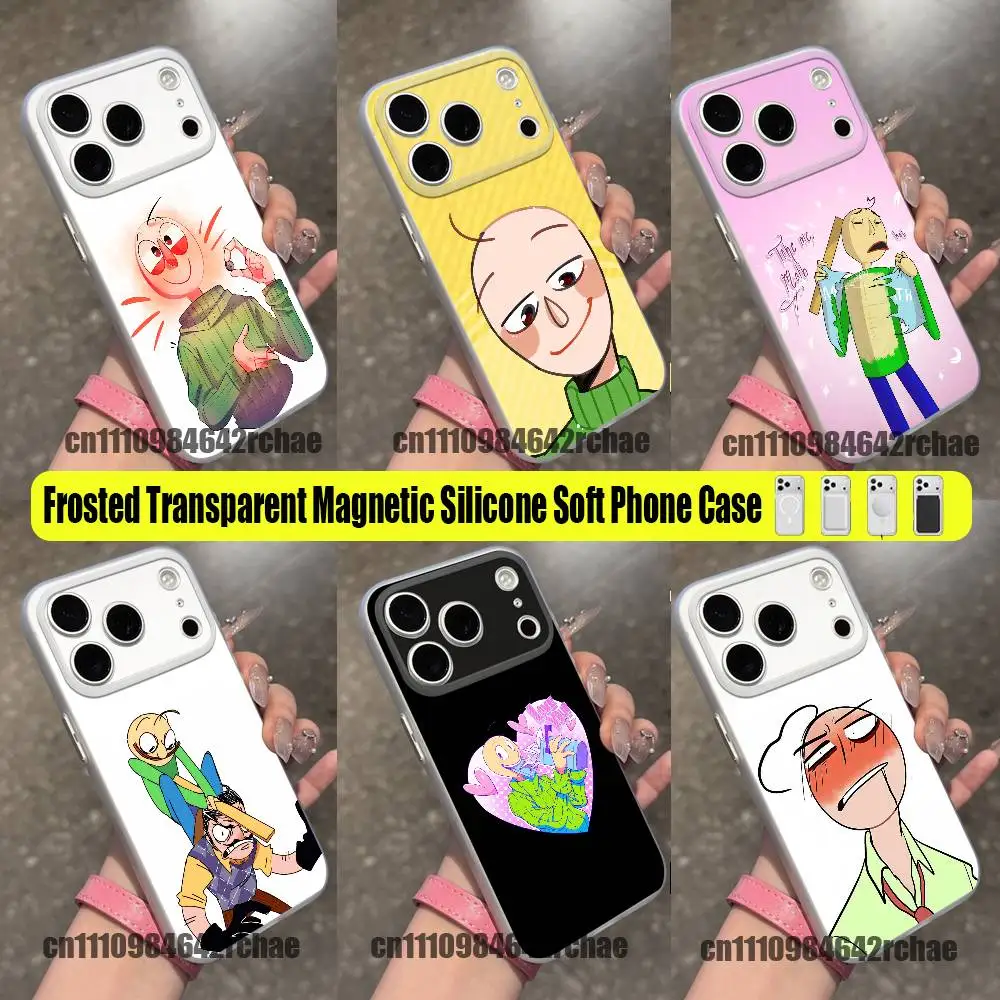 For Baldis Basics In Education And Learning Phone Case For iPhone 15 17 12 14 13 18 16 Plus Pro Max For Magsafe Magnetic Clear