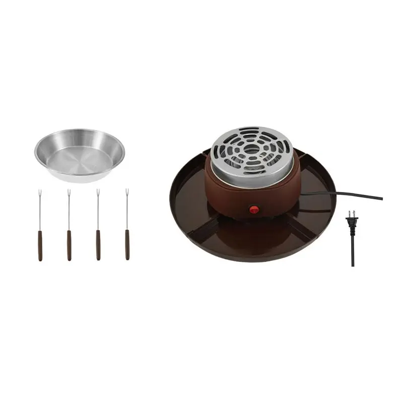 AT05-Electric Smores Maker With Flameless Roasting Function And 4 Removable Trays- US Power Adapter Included US PLUG Roaster