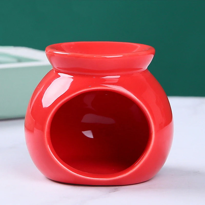 Porseleinen Aromabrander Essentiële Olie Furance Mini Kaarshouder Effen Kleur Keramiek Ambachten Geurartikel Woonkamer Home Decor