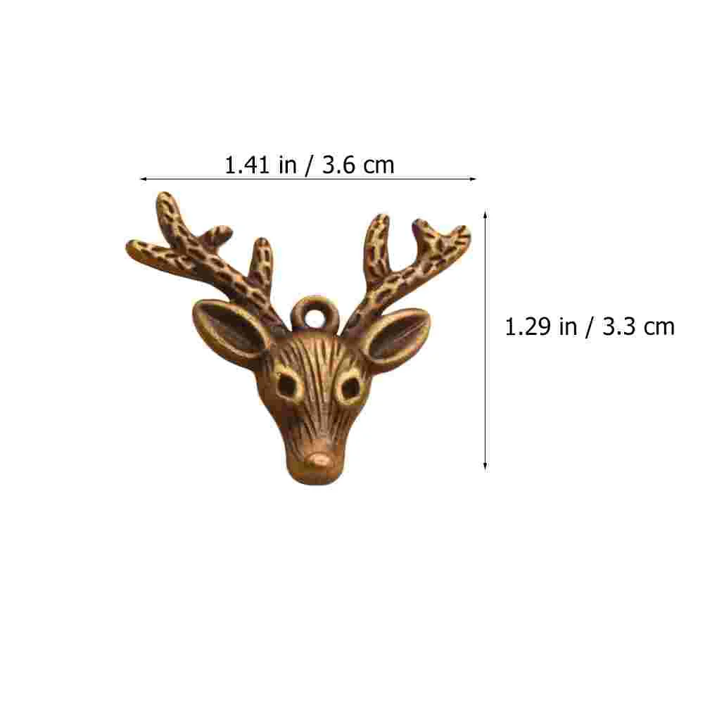 Alloy Deer Pendant para fazer jóias DIY, encantos animais adoráveis, acessórios pulseira, pingentes forma, charme retro, 20 pcs