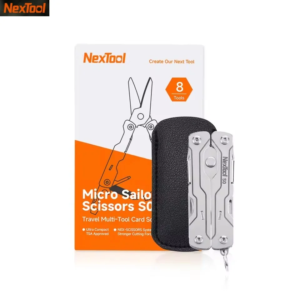 NexTool 8 In 1 Mini Sailor Scissors S0 Micro Multitools Screwdriver Scissors EDC Tools Portable Mini Pocket Folding Hand Tools