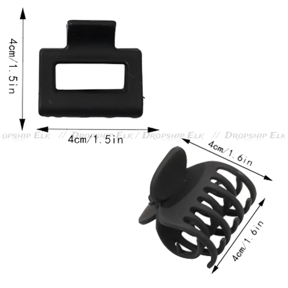 موضة 4 سنتيمتر مشبك شعر متوسط مقاطع عدم الانزلاق كراب مربع ماتي متجمد مقاطع الشعر للنساء أغطية الرأس إكسسوارات الشعر باريت