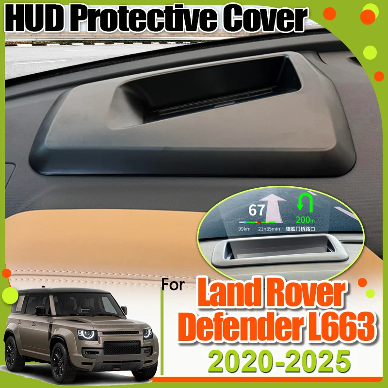 

Car HUD Display Protective Cover For Land Rover Defender L663 2020~2024 2025 Dustproof Head Up Reflective Screen Car Accessories