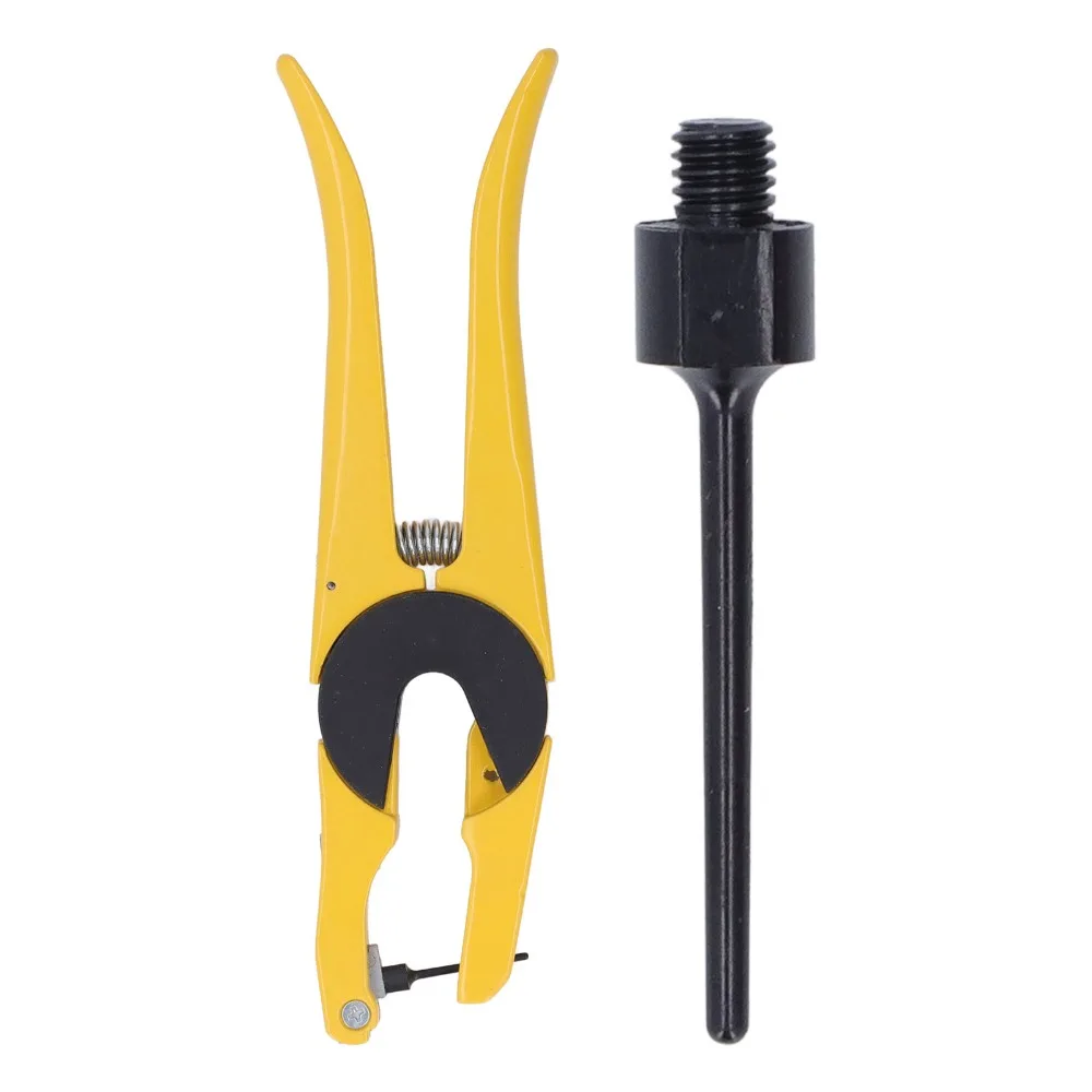 Yellow Cow Ear Tag Pliers Alloy Steel 23cm / 9.06inch Ear Tag Pliers Ergonomic Handle Small Ear Hole Diameter