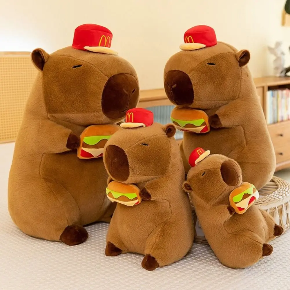 

Capybara Hamburg Capybara Plush Toys With Hamburg Cloth Doll Capibara Anime Fluffty Toy Soft Cute Doll Capybara Plush Doll