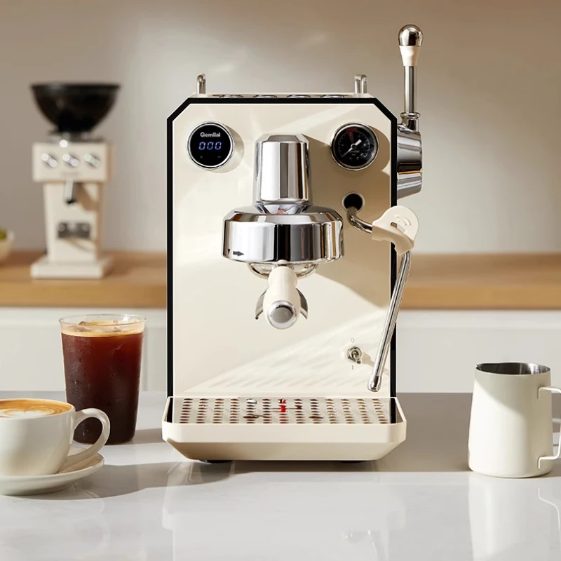 ماكينة القهوة الصغيرة شبه الأوتوماتيكية بقدرة 1700 وات، تحكم باللمس من الفولاذ المقاوم للصدأ للاستخدام المنزلي، ماكينة القهوة الاحترافية
