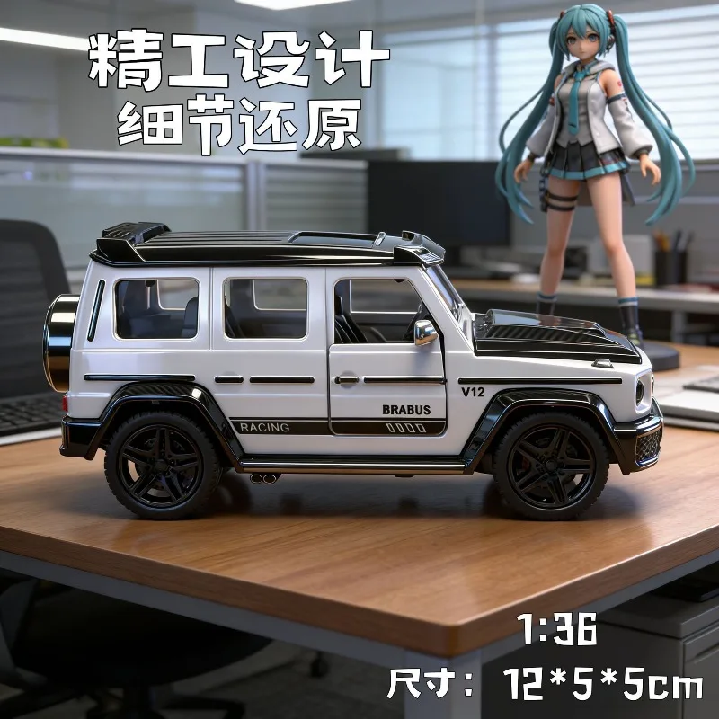 1:36 Scale Brabus G-Class Diecast Alloy Off-Road SUV Model with Two-Tone Design for Collection Gift Home Decor Ornament - view 3