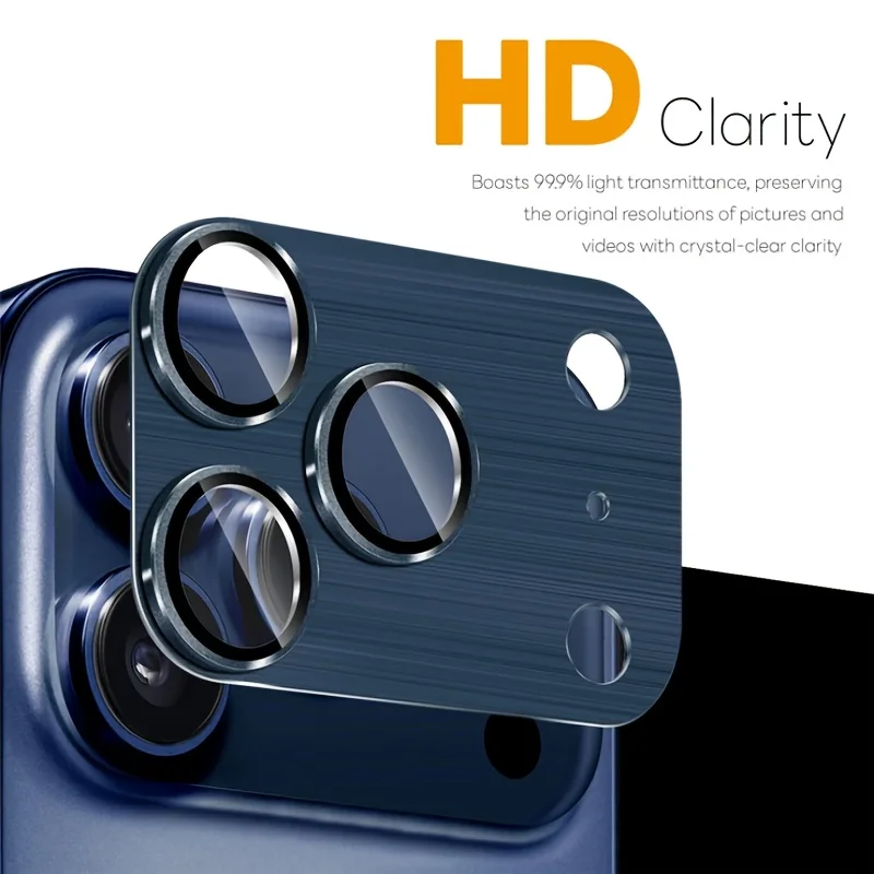 Protector de lente de cámara para IPhone 17 Pro Max 17 Air 17Pro, cubierta de anillo de Metal de vidrio templado, último modelo de 2025