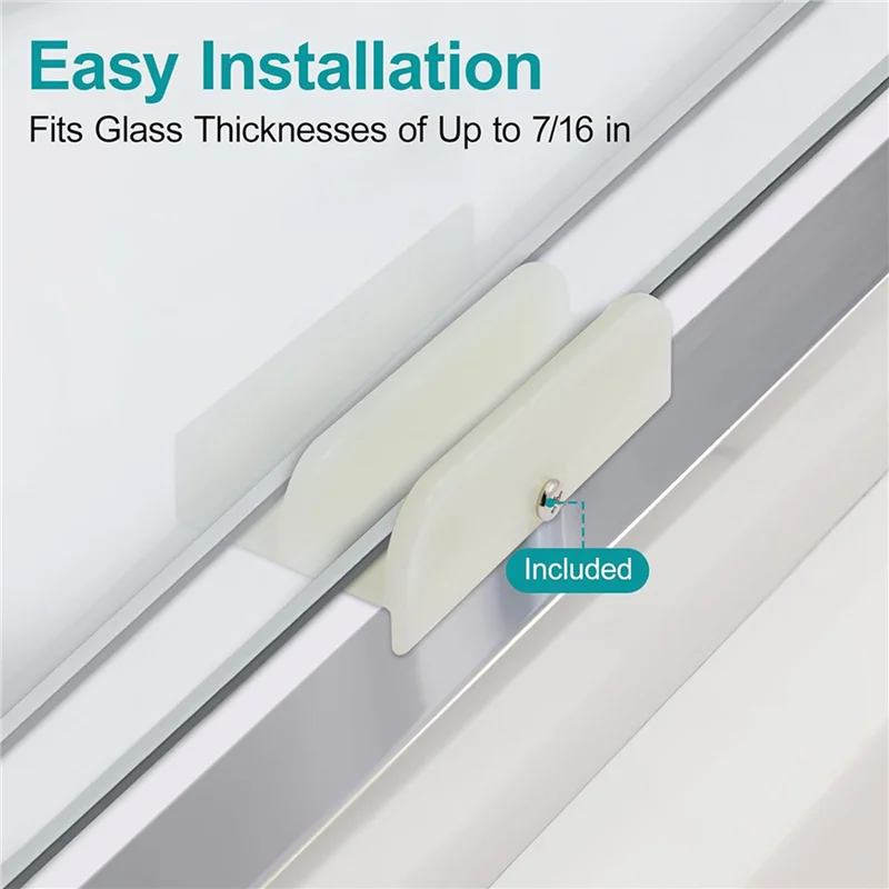 Especial M6219 Sliding Shower Door Bottom Guide For Sliding Shower Door (Top Hung) Shower Door Guide 1/2 In Channels 4 Pack