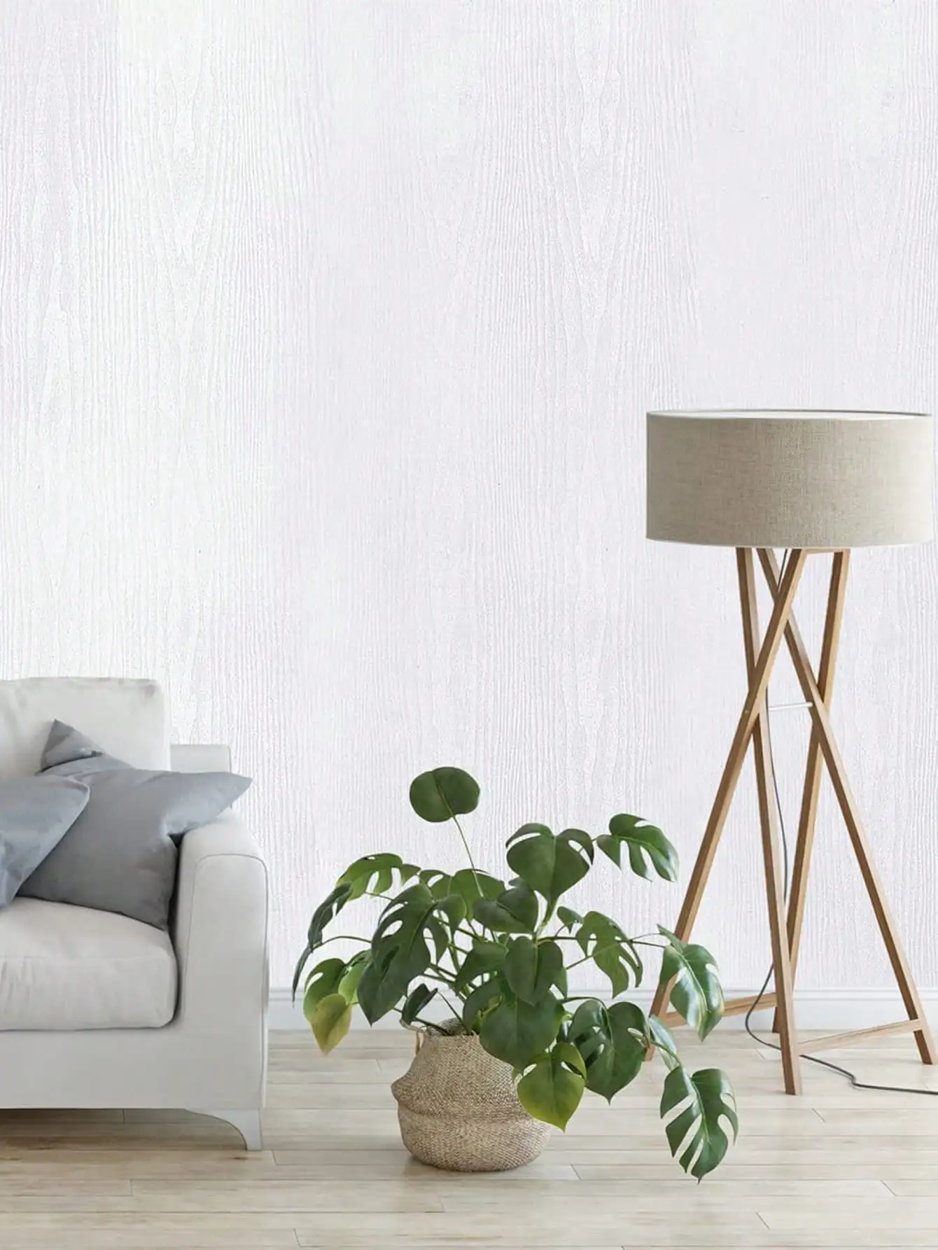 Waterproof White Wood Vinyl Wallpaper Rolls Self-Adhesive Decor Contact Paper Kitch Cabinet Desktop Furniture Decorative Sticker