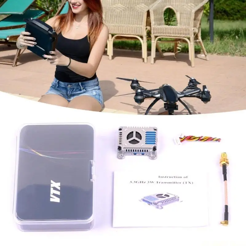 E56B 3.3G VRX FPV Traversing Machine Video Transmitter16CH Build-in Microphone Format Switchable for Racing UAV