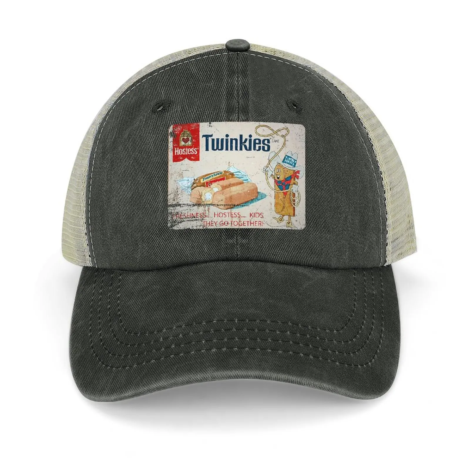 

Distressed, Vintage Authentic Twinkies with Twinkie the Kid Baseball Cap Anime Hat sailor cap for men Golf Wear Men Women's