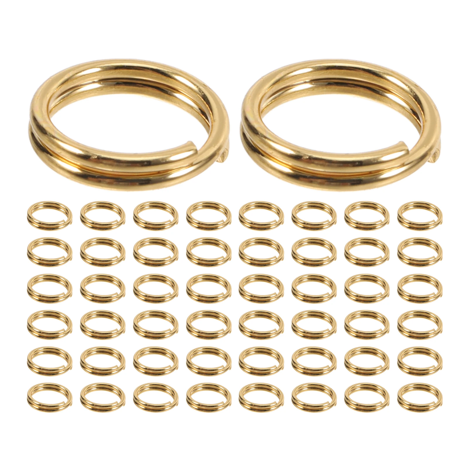 

50pcs Stainless Steel Double Circle Key Rings Mini Split Jump Rings for DIY Jewelry Crafts Secure Connection Bulk Pack