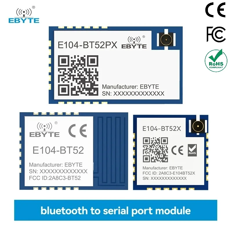 DA14531 2.4GHz BLE 5.0 Bluetooth Serial Port Module Low Power Wireless Transceiver EBYTE E104-BT52 Series