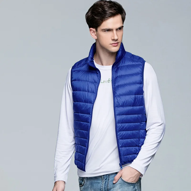 Chaleco informal de otoño para hombre, chaqueta ligera sin mangas con cremallera completa, chaleco para exteriores con bolsillos