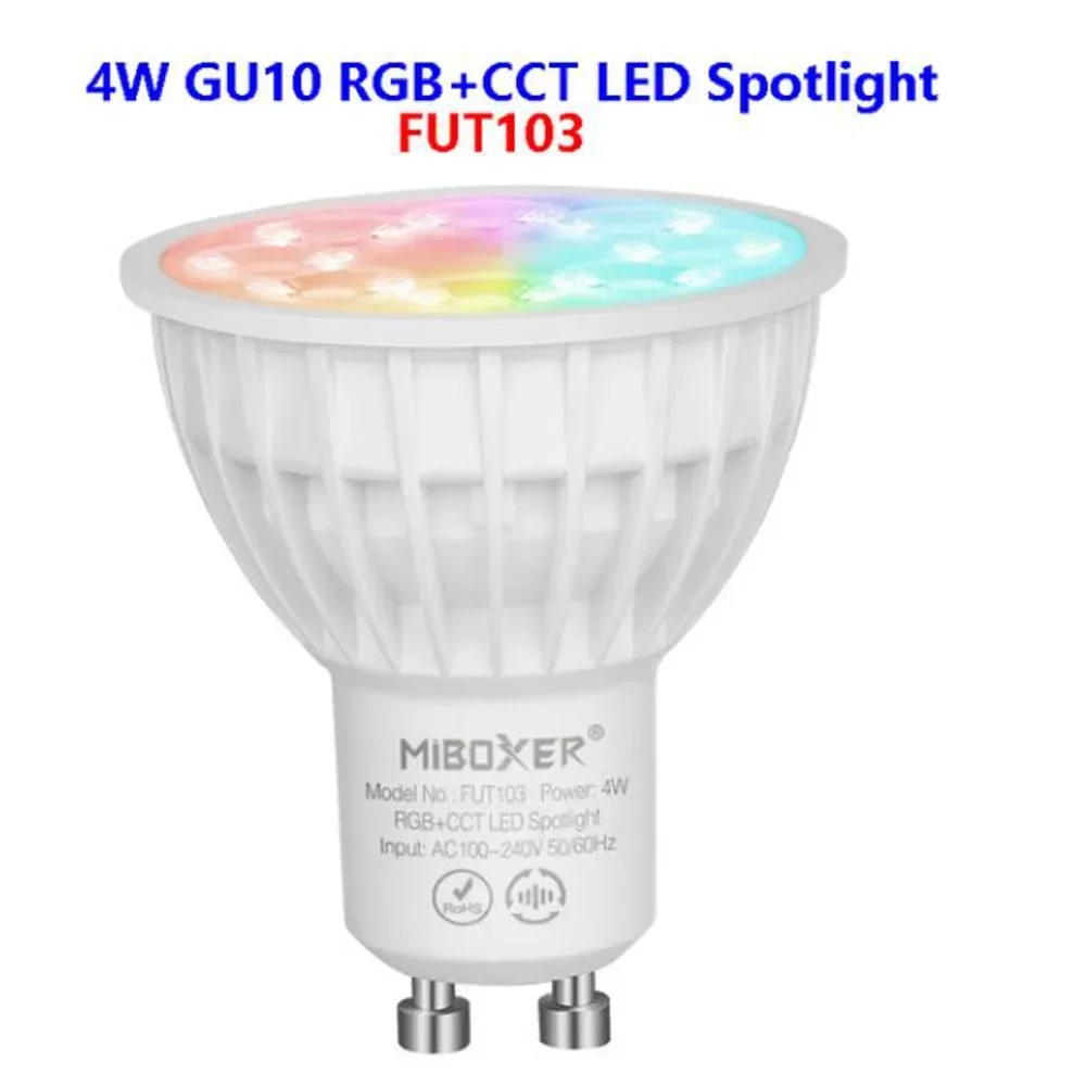 NIEUWE MR16 GU10 E14 E27 Miboxer 2.4G Led Lamp Led Licht 4W 5W 6W 9W 12W CCT RGB + CCT Draadloze Wifi Afstandsbediening LED Spotlight - afbeelding 1
